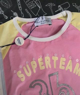 Maglia Trussardi bambina rosa e gialla