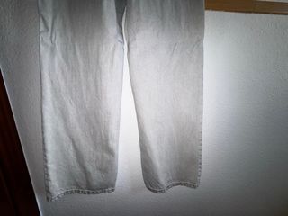 Pantalón vaquero gris cintura alta