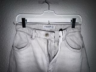 Pantalón vaquero gris cintura alta