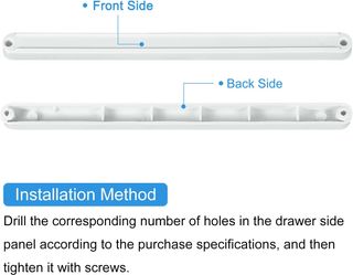 sourcing map 12 guías de cajón de 235 mm, rieles d