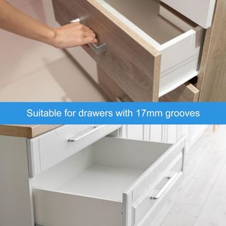 sourcing map 12 guías de cajón de 235 mm, rieles d