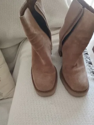 Botines Alma en Pena Beige/Marrón