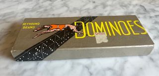 Juego Dominó Vintage Greyhound Brand con caja