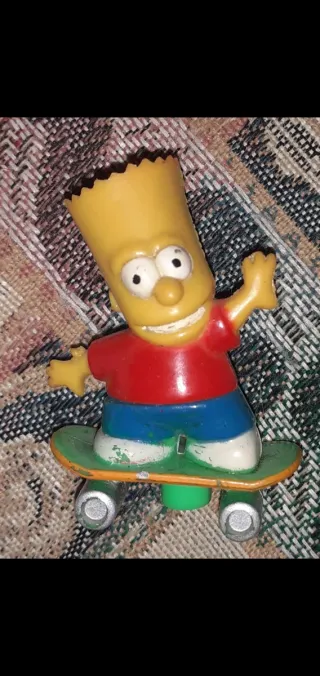 Figura Bart Simpson Patineta PVC 1990