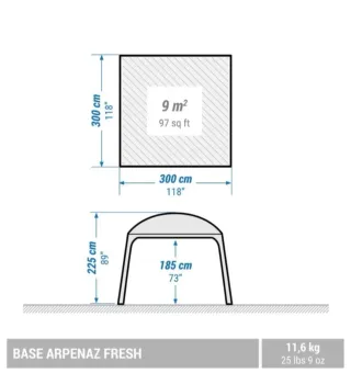 Carpa Arpenaz Fresh decathlon de 3*3