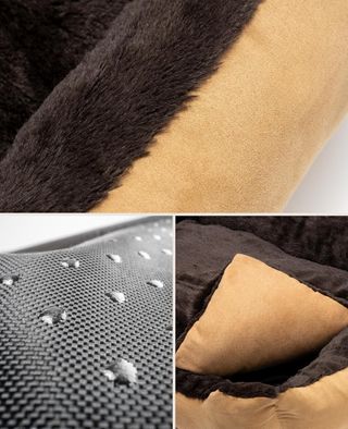 lionto Cama para Perros con cojín Reversible y Bas