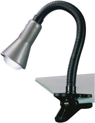 Trio 5028010-47 Flexo Pinza E14, 18 W, Color Acero