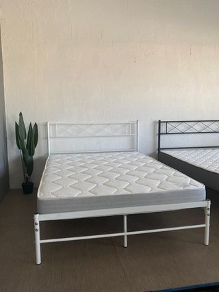 CAMAS EN OFERTA!! Cama Metal Negra con Colchón