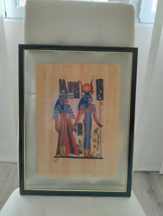 Papiros Egipcios Auténticos - Marco Negro y dorado