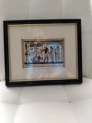 Papiros Egipcios Auténticos - Marco Negro y dorado