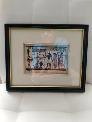 Papiros Egipcios Auténticos - Marco Negro y dorado