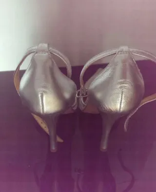 Sandalias Miss Sixty Piel Tacon Plata