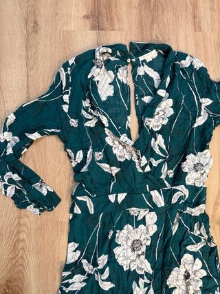 Mono largo verde con estampado floral - Springfiel