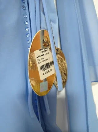 Abito Impero Couture Taglia 48 Blu