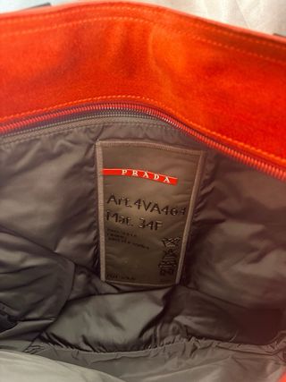 Borsa Prada in nappa rossa