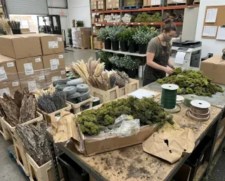 Musgo Reno Seco Decoración Floral