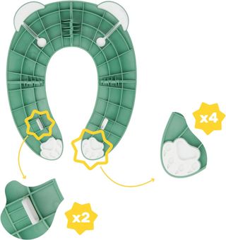 Badabulle Reductor de WC plegable, Verde