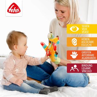 Fehn Safari guante de juego - marionetas de dedo j