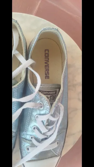 Zapatillas Converse plateadas talla 39 Y2K