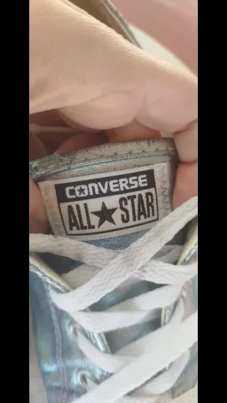 Zapatillas Converse plateadas talla 39 Y2K