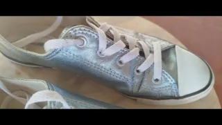 Zapatillas Converse plateadas talla 39 Y2K