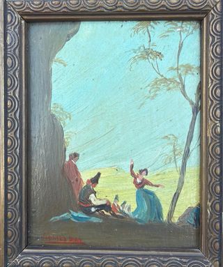 Oleo sobre tabla Manuel Gómez Díaz