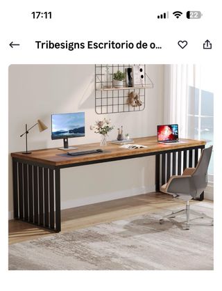 Escritorio Madera y Metal 180x60x76cm NUEVO