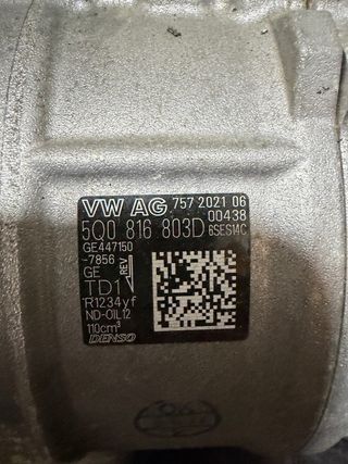 Compresor VAG Tiguan 2.0 TDI para R1234yf y R134