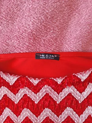 Maglia Me&Me Zig Zag Rossa Bianca S/M