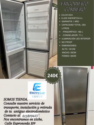 Frigorífico Corberó Inox A+ 253L