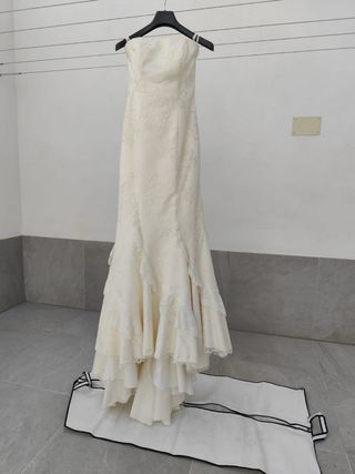 Traje de Novia Beige/Blanco