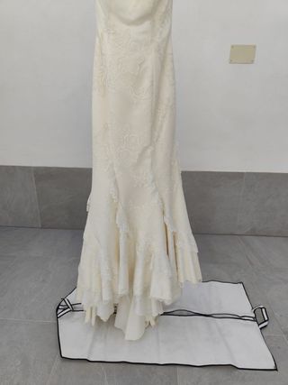 Traje de Novia Beige/Blanco