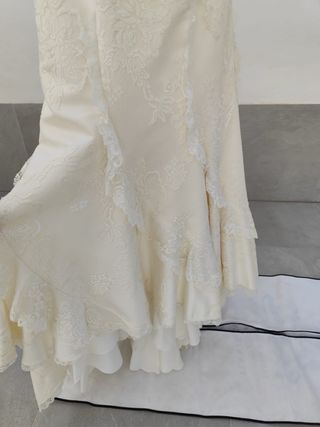 Traje de Novia Beige/Blanco