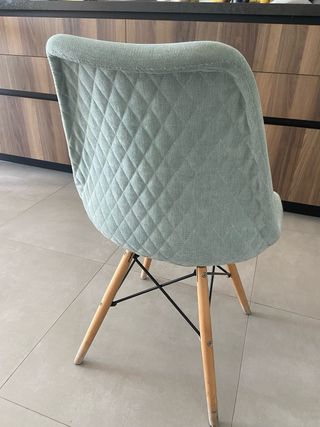 Sillas color menta tapizadas