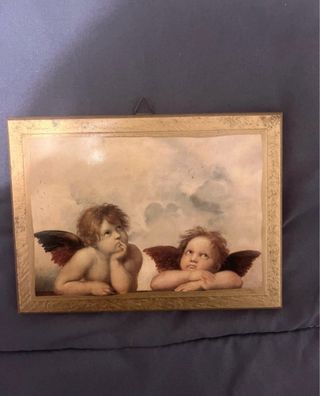 Quadretto angioletti 16,5x12 cm