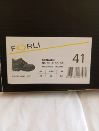 Botas de seguridad FORLI negras y amarillas
