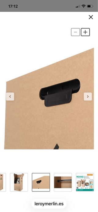 Caja armario mudanza ropa colgada Leroy Merlin
