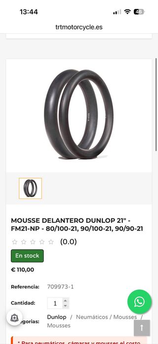 Mousse Dunlop Motocross Enduro FM21
