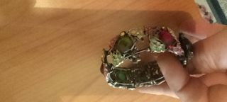 Bracciale ferro pietre a molla diametro 5,5cm