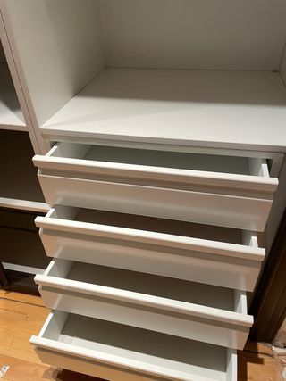 Armario empotrado madera y cristal 3 puertas