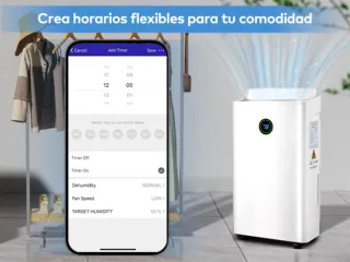 Pasapair Deshumidificador 20L/día LED 30m² Drenaje