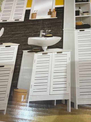 Armario bajo lavabo 2 puertas + estante