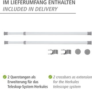 WENKO Barra para ropa HERKULES 2 piezas - Juego de