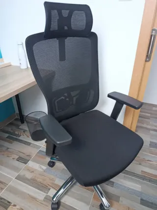 Silla de oficina ergonómica Durrafy Negra