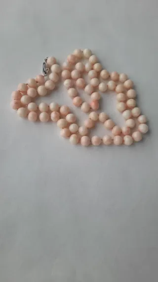 Collana perle corallo rosa chiaro "pelle d'angelo"