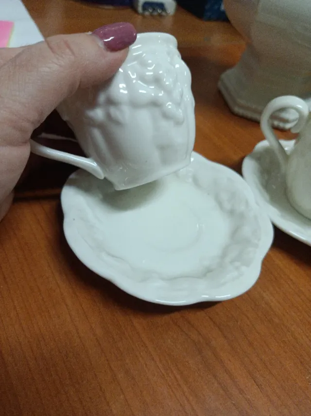 Servizio Caffè Porcellana Bianca