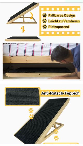 Rampa Plegable para Perros.Altura ajustable.