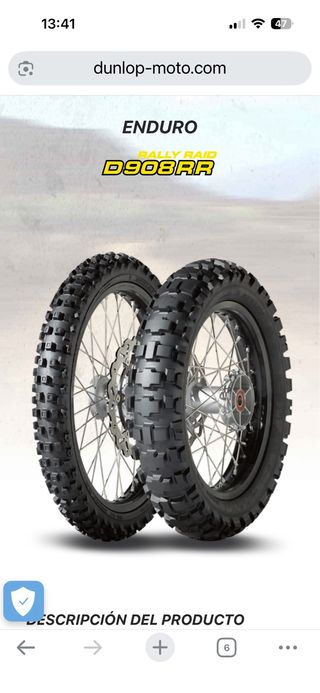 Neumático Dunlop D908RR Rally Raid 140/80-18 70R