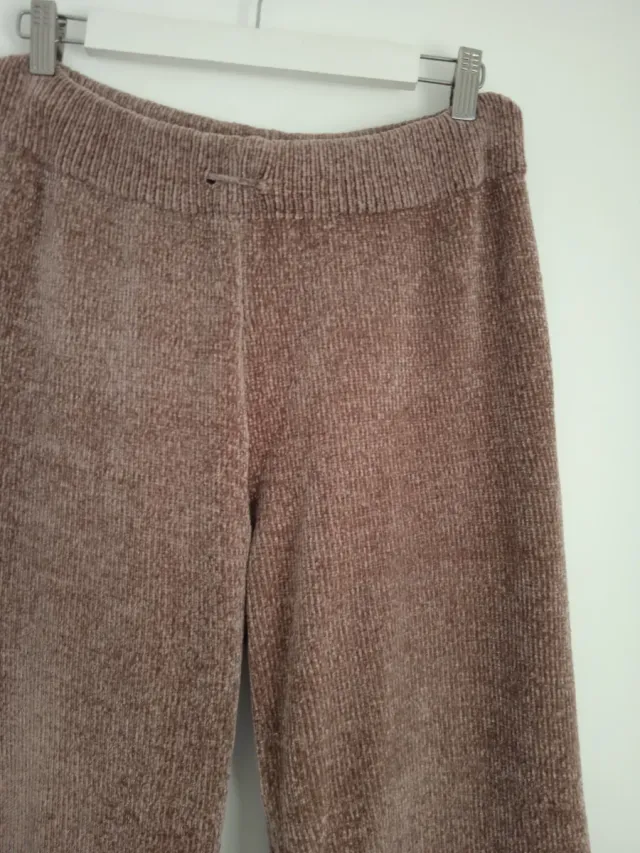 Pantalón punto elástico marrón Talla M