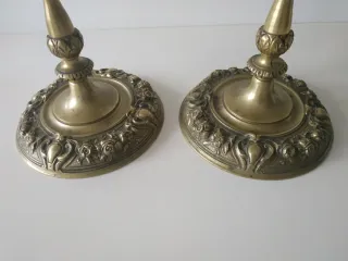 Candelabros Bronce y Cristal